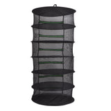 Herb Drying Rack Breathable Mesh Hanging Foldable Dryer with Zippers Ring for Garden Plant