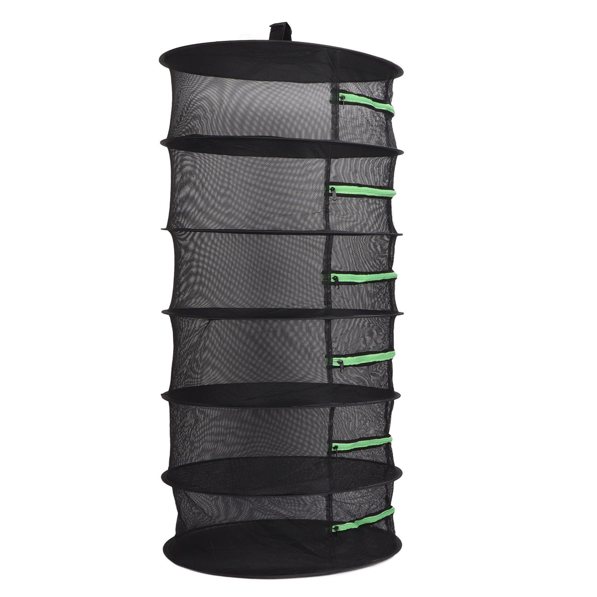 Herb Drying Rack Breathable Mesh Hanging Foldable Dryer with Zippers Ring for Garden Plant