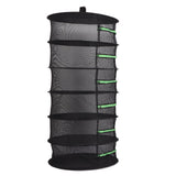 Herb Drying Rack Breathable Mesh Hanging Foldable Dryer with Zippers Ring for Garden Plant