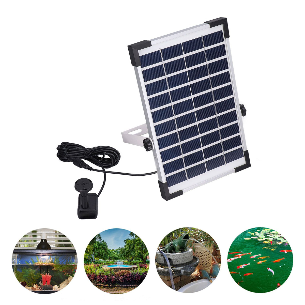 Solar Fountain Solar Powered 10000 Hours Life Fine Workmanship Simple Operation Solar Fountain Pump