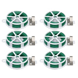 6Pcs Green Tie Wire Gardening Twist Tie Climbing Vine Tie Wire for DIY Flower Fixed Plant Support - 45-Degree Angle