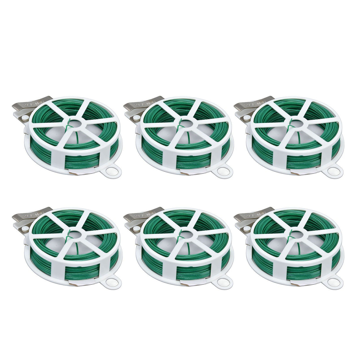6Pcs Green Tie Wire Gardening Twist Tie Climbing Vine Tie Wire for DIY Flower Fixed Plant Support