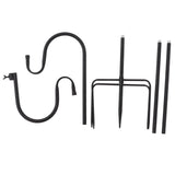 Shepherd's Hook Detachable Bird Feeder Hanger Iron 2 Hooks 5 Prong Bases Courtyard Accessories