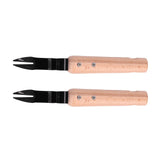 2Pcs Forked Head Hand Weeder Puller Wood Handle Remove Weeds Shovel Garden Weeding Fork Trimming Tools Planting Gadgets