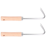 2pcs Garden Weeder Lightweight Efficient Labor Saving Ergonomic Design Small Compact Digging Supplies - 45-Degree Angle