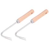 2pcs Garden Weeder Lightweight Efficient Labor Saving Ergonomic Design Small Compact Digging Supplies - Rear View