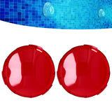 2Pcs Pool Lens Cover Plastic Red Transparent Underwater Light Lens Covers for Spa Lights 19cm - Extra Image