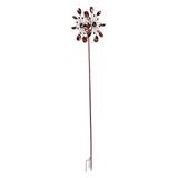 Solar Wind Spinners Multi Color LED Lights Garden Wind Catcher Windmill for Courtyard - Close-Up Angle