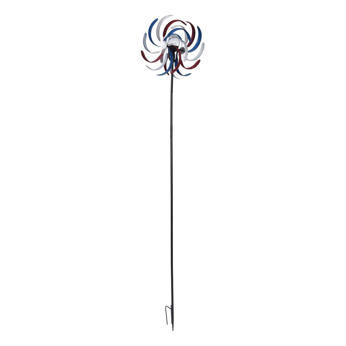 Outdoor Metal Wind Spinners LED Light Solar Powered Windmill for Yard Garden Lawns Decoration