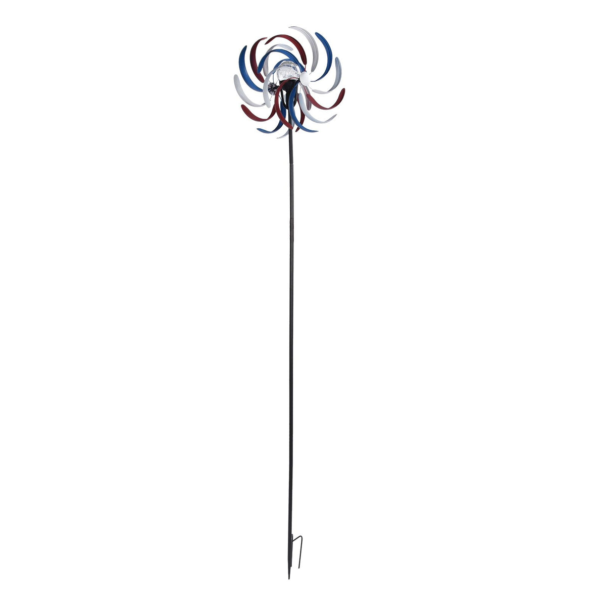 Outdoor Metal Wind Spinners LED Light Solar Powered Windmill for Yard Garden Lawns Decoration