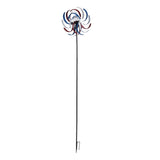 Outdoor Metal Wind Spinners LED Light Solar Powered Windmill for Yard Garden Lawns Decoration
