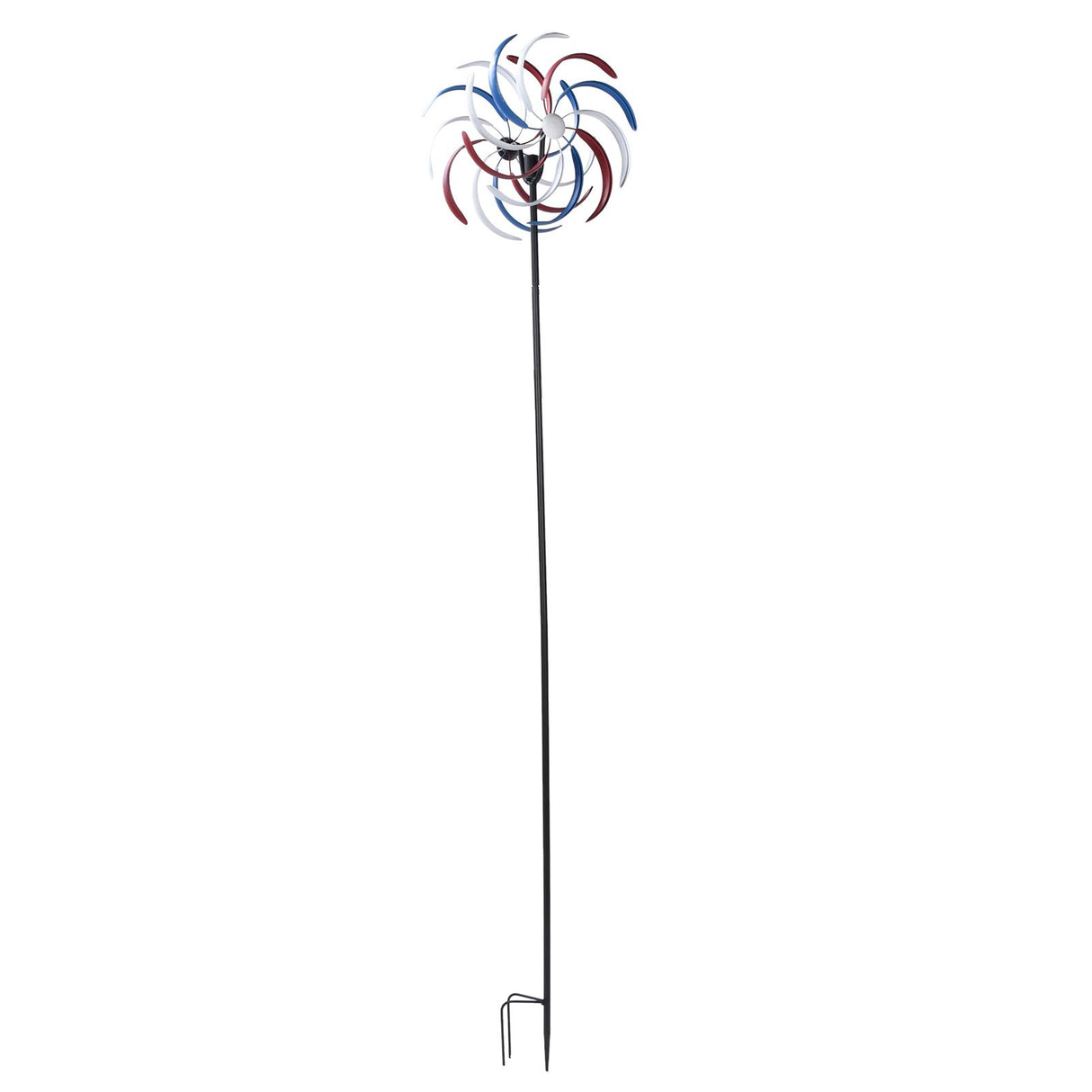 Outdoor Metal Wind Spinners LED Light Solar Powered Windmill for Yard Garden Lawns Decoration