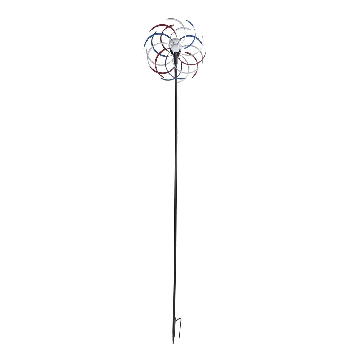 Outdoor Metal Wind Spinners LED Light Solar Powered Windmill for Yard Garden Lawns Decoration