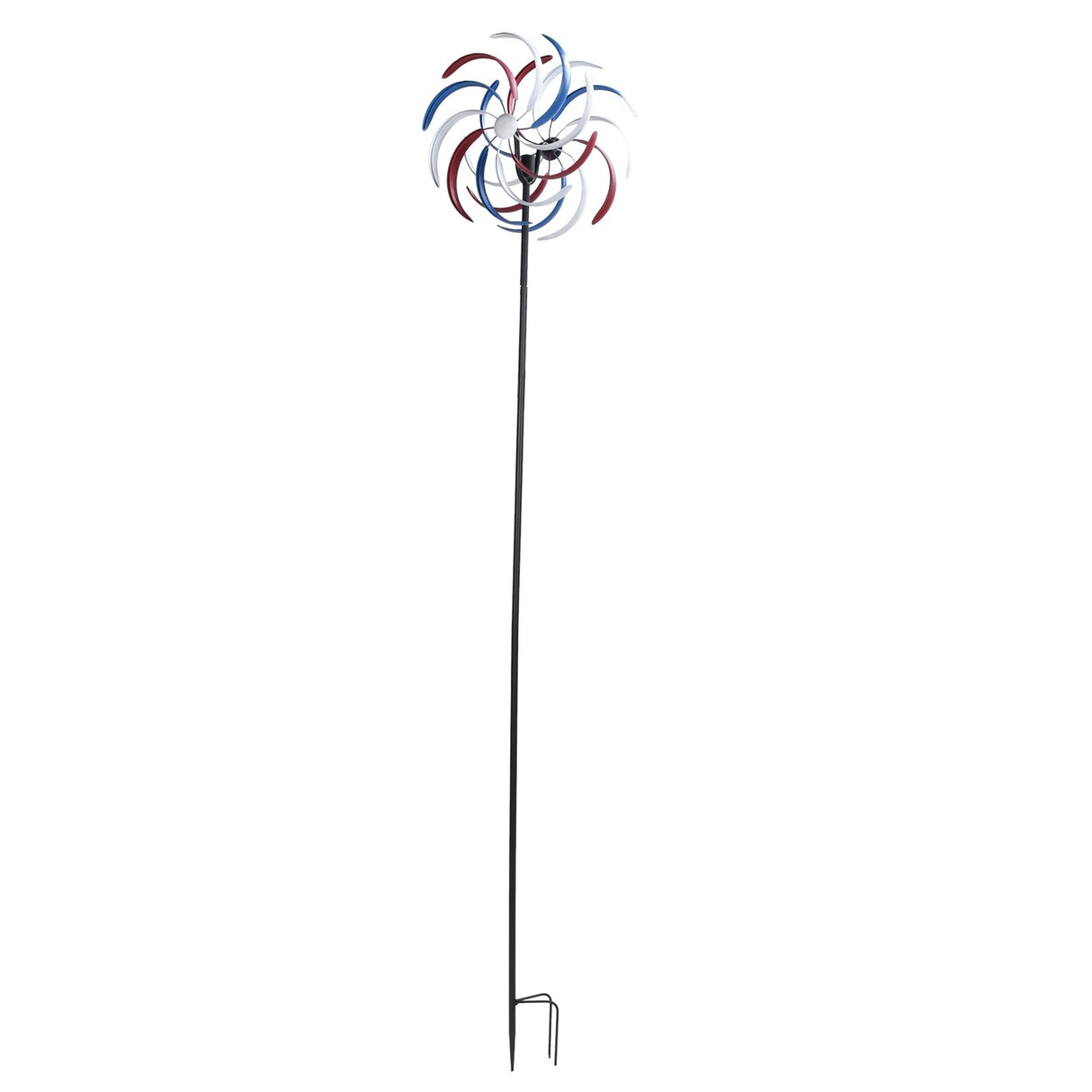 Outdoor Metal Wind Spinners LED Light Solar Powered Windmill for Yard Garden Lawns Decoration