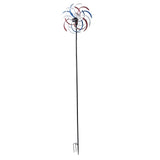 Outdoor Metal Wind Spinners LED Light Solar Powered Windmill for Yard Garden Lawns Decoration