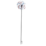 Outdoor Metal Wind Spinners LED Light Solar Powered Windmill for Yard Garden Lawns Decoration