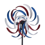Outdoor Metal Wind Spinners LED Light Solar Powered Windmill for Yard Garden Lawns Decoration - Extra Image