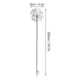 Outdoor Metal Wind Spinners LED Light Solar Powered Windmill for Yard Garden Lawns Decoration