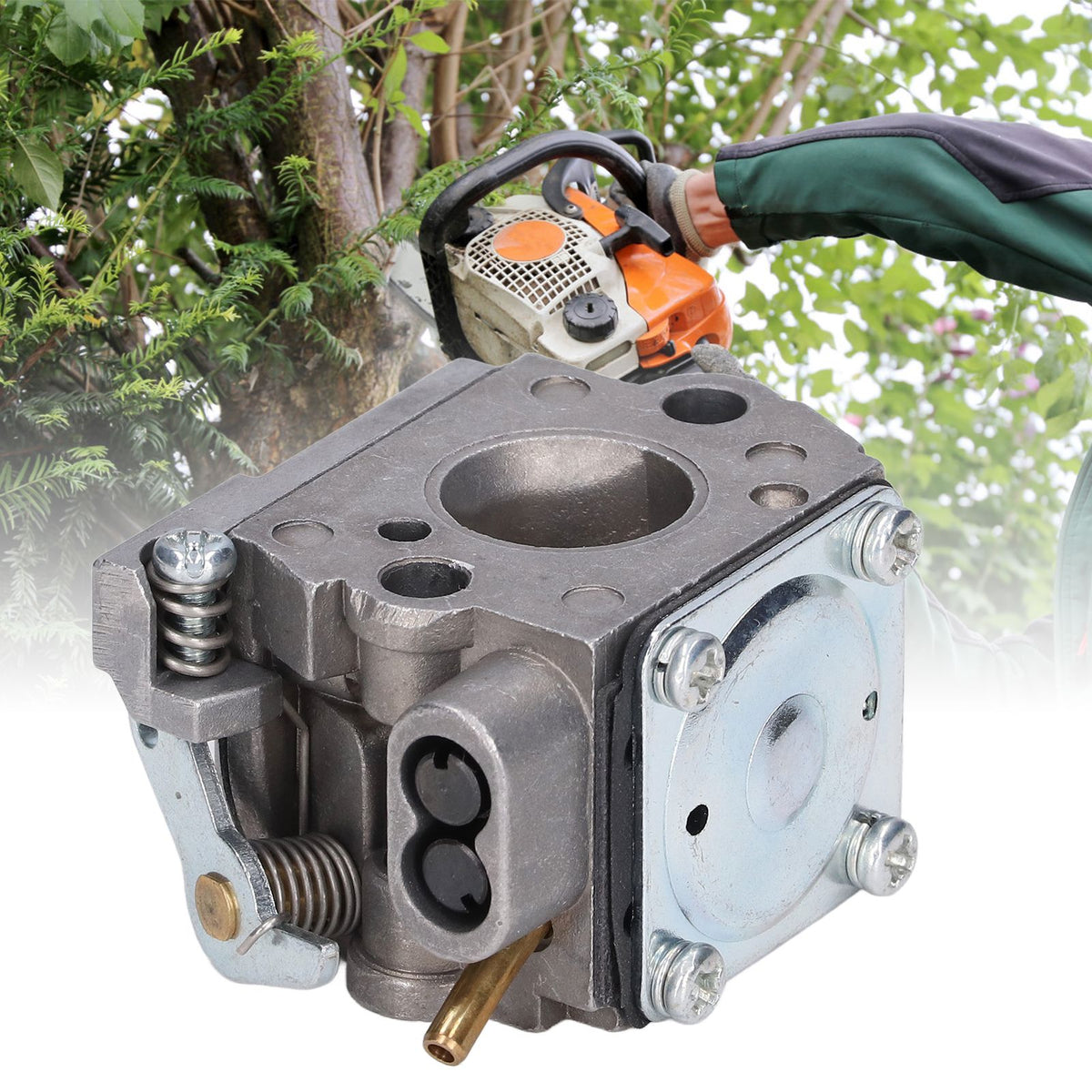 Carburetor Kit Replacement Tool Set with Primer Bulb for Walbro WT‑827 Trimmer Brushcutter