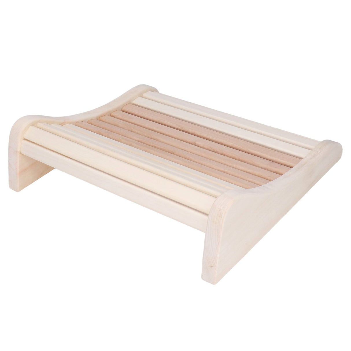 Sauna Pillow Relieving Pain Convenient Practical Relaxing Comfortable Ergonomic Design Wooden Back Bolster