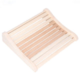 Sauna Pillow Relieving Pain Convenient Practical Relaxing Comfortable Ergonomic Design Wooden Back Bolster - Close-Up Angle