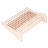 Sauna Pillow Relieving Pain Convenient Practical Relaxing Comfortable Ergonomic Design Wooden Back Bolster