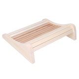 Sauna Pillow Relieving Pain Convenient Practical Relaxing Comfortable Ergonomic Design Wooden Back Bolster - Extra Image