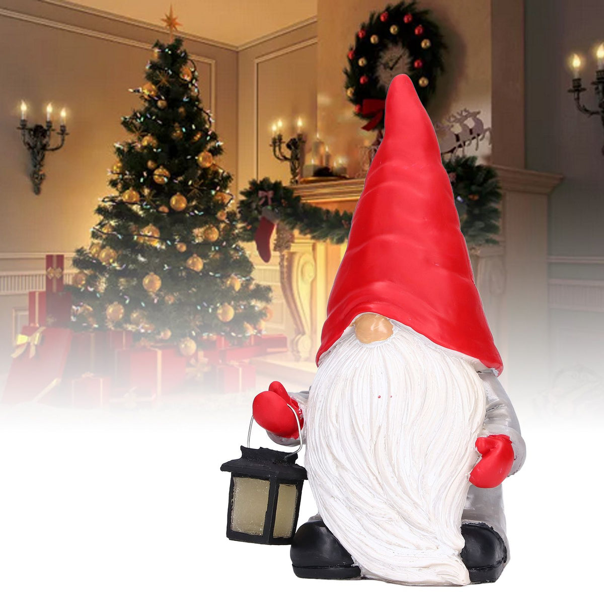Garden Resin Gnome Statue Sculpture Garden Ornaments for Desktop Courtyard Decorations