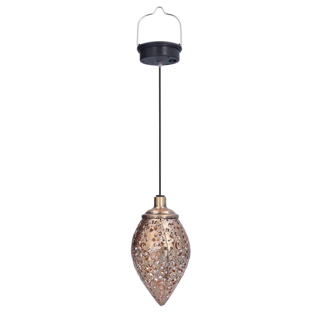 1.2V 0.5W Solar Wrought Iron Hollow Projection Lamp Outdoor Rainproof Solar Water Drop Chandelier