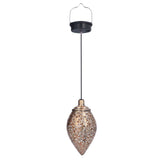 1.2V 0.5W Solar Wrought Iron Hollow Projection Lamp Outdoor Rainproof Solar Water Drop Chandelier - Front View