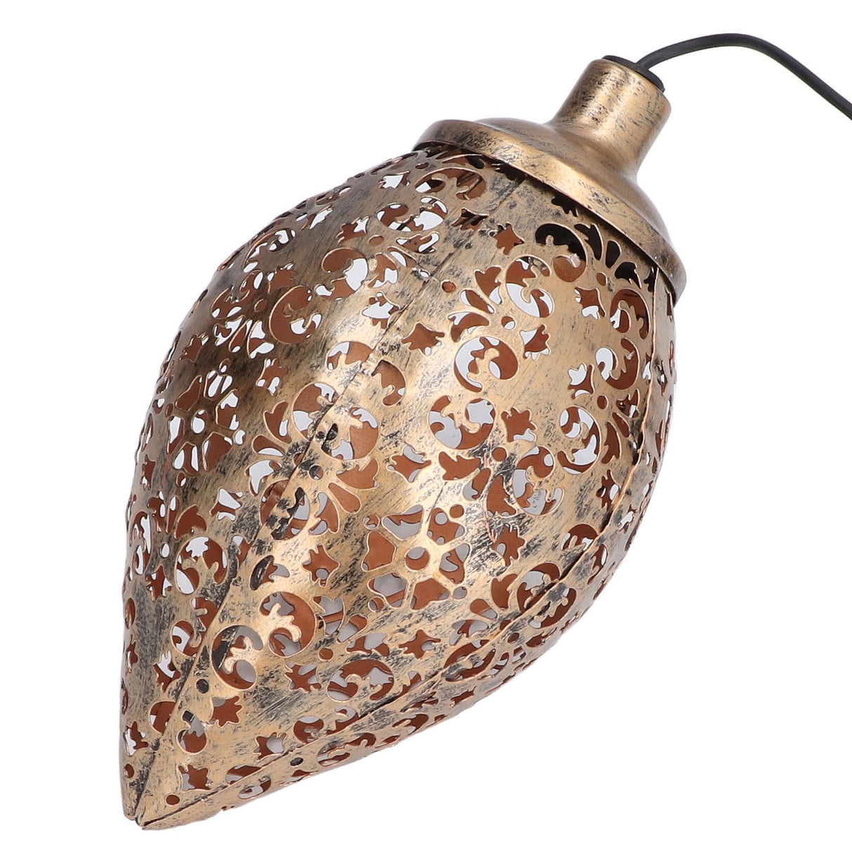 1.2V 0.5W Solar Wrought Iron Hollow Projection Lamp Outdoor Rainproof Solar Water Drop Chandelier