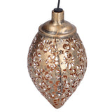 1.2V 0.5W Solar Wrought Iron Hollow Projection Lamp Outdoor Rainproof Solar Water Drop Chandelier