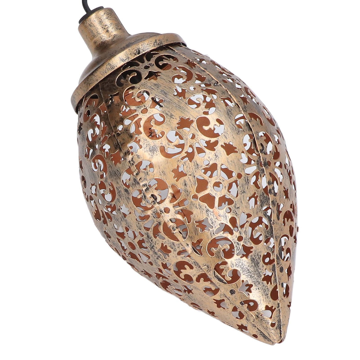 1.2V 0.5W Solar Wrought Iron Hollow Projection Lamp Outdoor Rainproof Solar Water Drop Chandelier