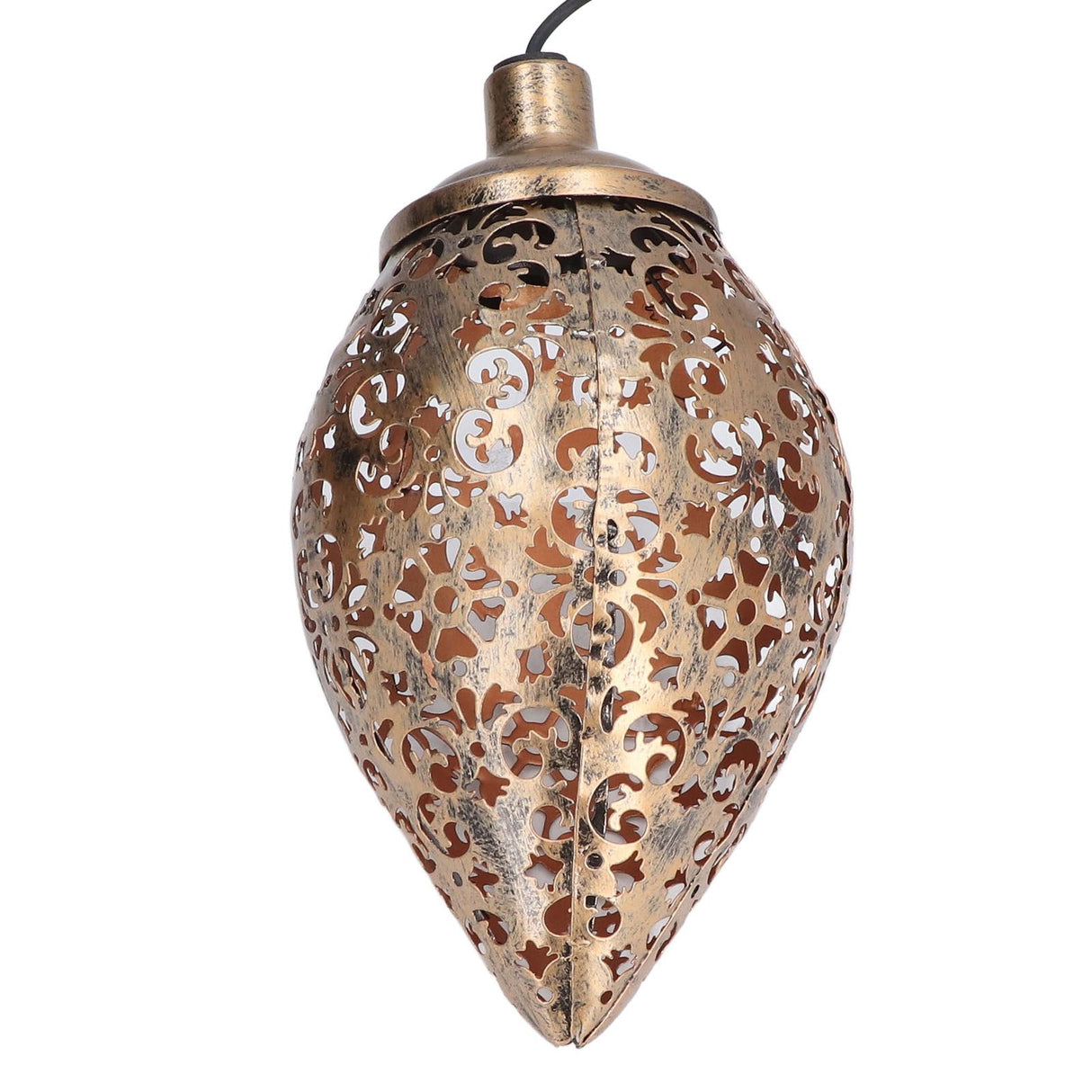 1.2V 0.5W Solar Wrought Iron Hollow Projection Lamp Outdoor Rainproof Solar Water Drop Chandelier