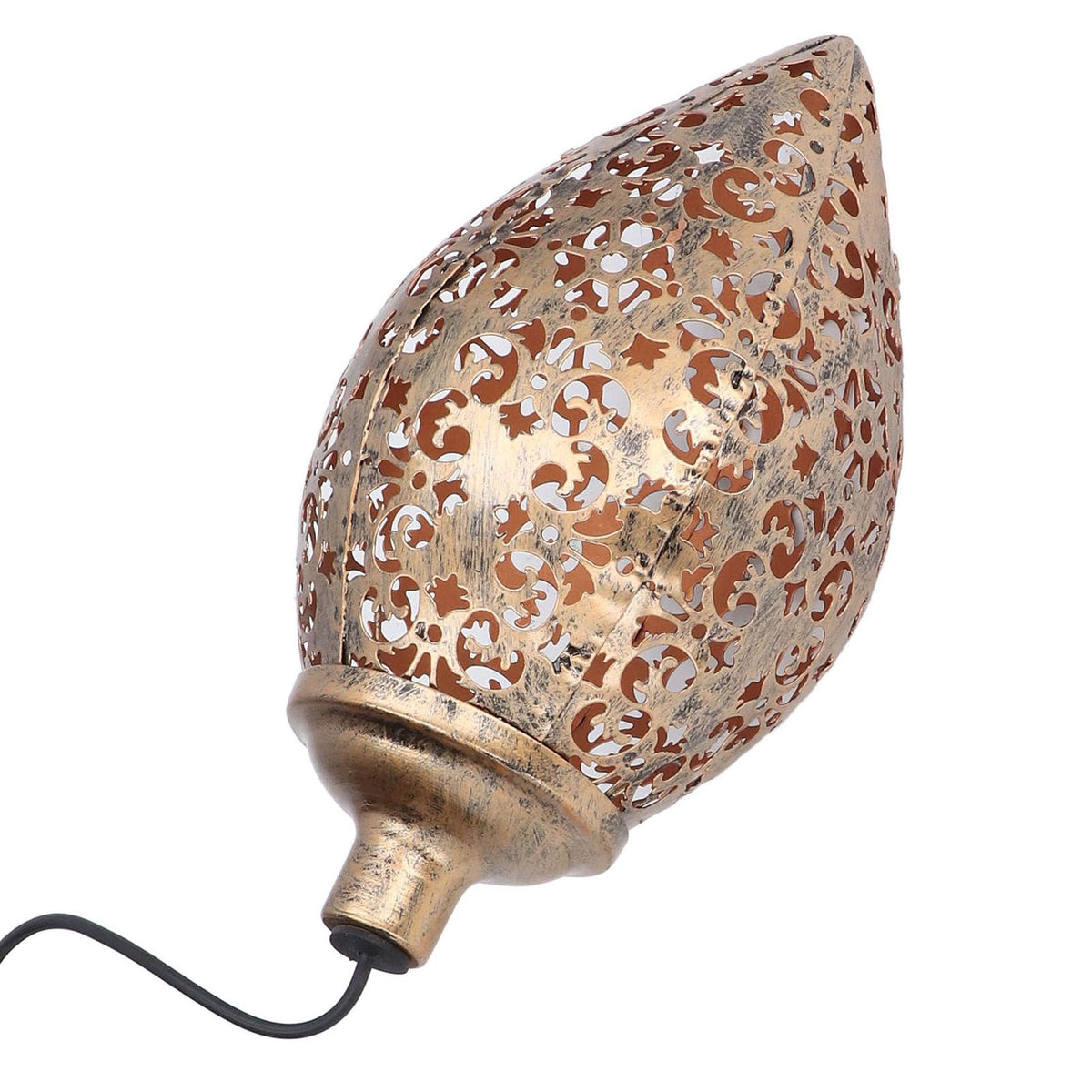 1.2V 0.5W Solar Wrought Iron Hollow Projection Lamp Outdoor Rainproof Solar Water Drop Chandelier
