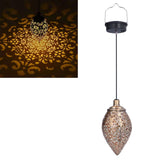 1.2V 0.5W Solar Wrought Iron Hollow Projection Lamp Outdoor Rainproof Solar Water Drop Chandelier - Extra Image
