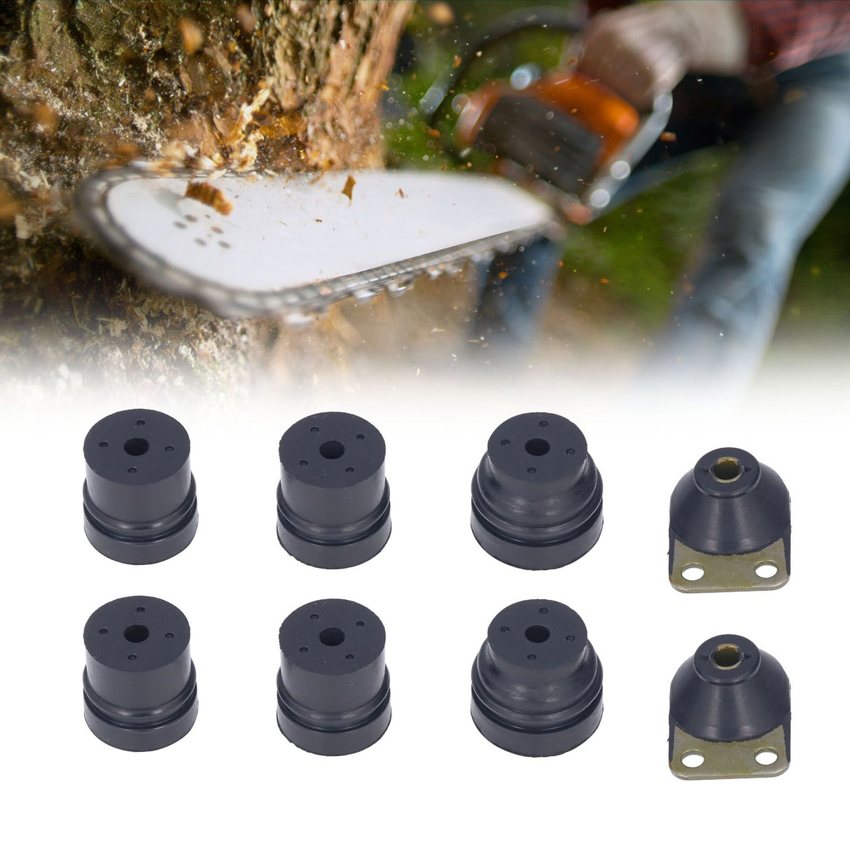 Chainsaw Mount Compatible Buffer Bracket Set for STIHL 028 Replacement 1122‑790‑9905 1121‑7909909 11187909930
