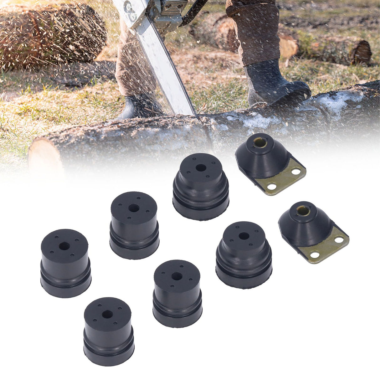 Chainsaw Mount Compatible Buffer Bracket Set for STIHL 028 Replacement 1122‑790‑9905 1121‑7909909 11187909930