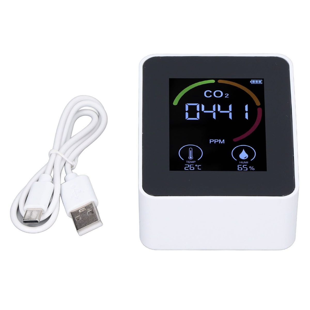 Digital Air Quality Monitor Carbon Dioxide Detector CO2 Tester Temperature Humidity Tester
