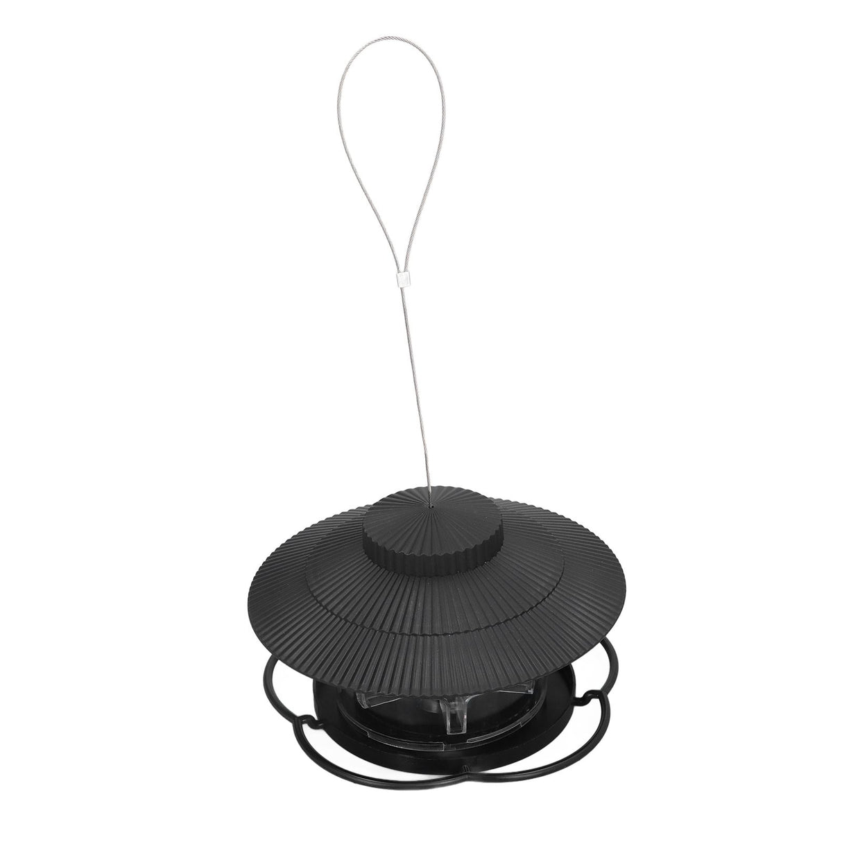 Bird Feeder 1L Durable ABS Easy Filling Transparent Container Portable Pavilion Design Hanging Bird Feeder
