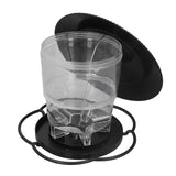 Bird Feeder 1L Durable ABS Easy Filling Transparent Container Portable Pavilion Design Hanging Bird Feeder