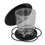 Bird Feeder 1L Durable ABS Easy Filling Transparent Container Portable Pavilion Design Hanging Bird Feeder