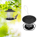 Bird Feeder 1L Durable ABS Easy Filling Transparent Container Portable Pavilion Design Hanging Bird Feeder