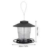 Bird Feeder 1L Durable ABS Easy Filling Transparent Container Portable Pavilion Design Hanging Bird Feeder