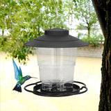 Bird Feeder 1L Durable ABS Easy Filling Transparent Container Portable Pavilion Design Hanging Bird Feeder - Extra Image