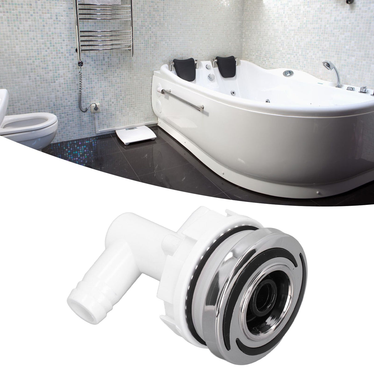 G1/2 Bath Massage Nozzle Heat Resistant Swimming Pool Nozzle Plastic Bathtub SPA Nozzle for Outdoor