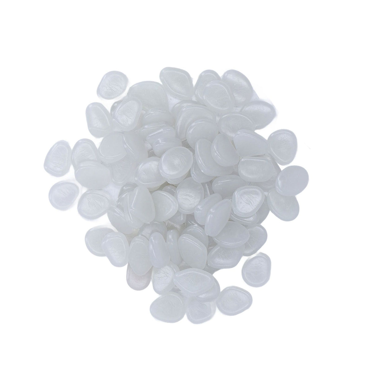 Outdoor Luminous Stones Colorful Fluorescent Luminous Pebbles for Dark Garden Courtyard Walkway Garden Trails 100 / Bag White