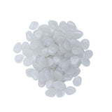 Outdoor Luminous Stones Colorful Fluorescent Luminous Pebbles for Dark Garden Courtyard Walkway Garden Trails 100 / Bag White