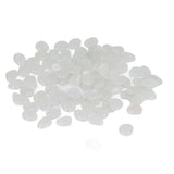 Outdoor Luminous Stones Colorful Fluorescent Luminous Pebbles for Dark Garden Courtyard Walkway Garden Trails 100 / Bag White