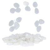 Outdoor Luminous Stones Colorful Fluorescent Luminous Pebbles for Dark Garden Courtyard Walkway Garden Trails 100 / Bag White